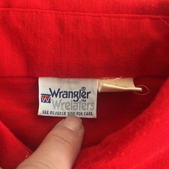 Wrangler Size L (16-16 1/2 neck) Vintage Button Down - Picture 2 of 9